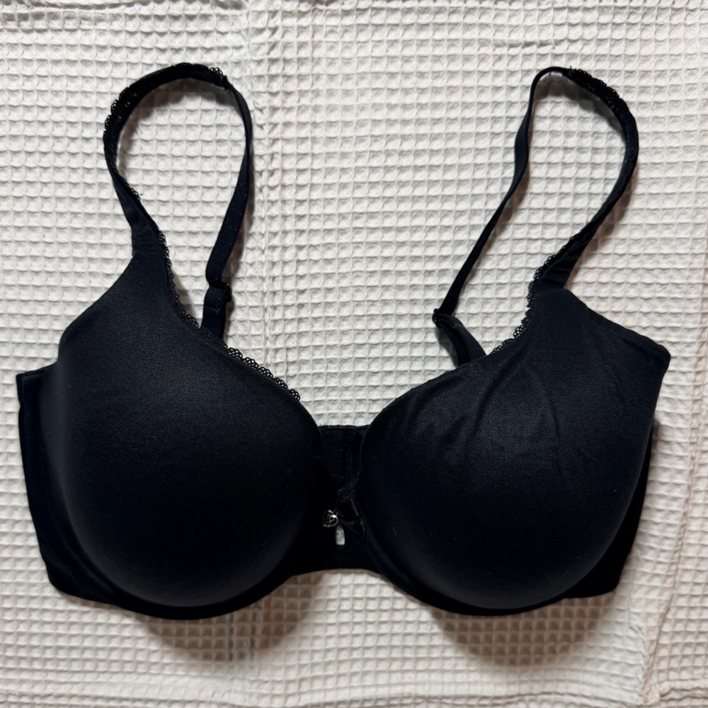 Victoria's Secret Black Lace Trim Bra